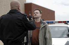 A man being tested for DUI