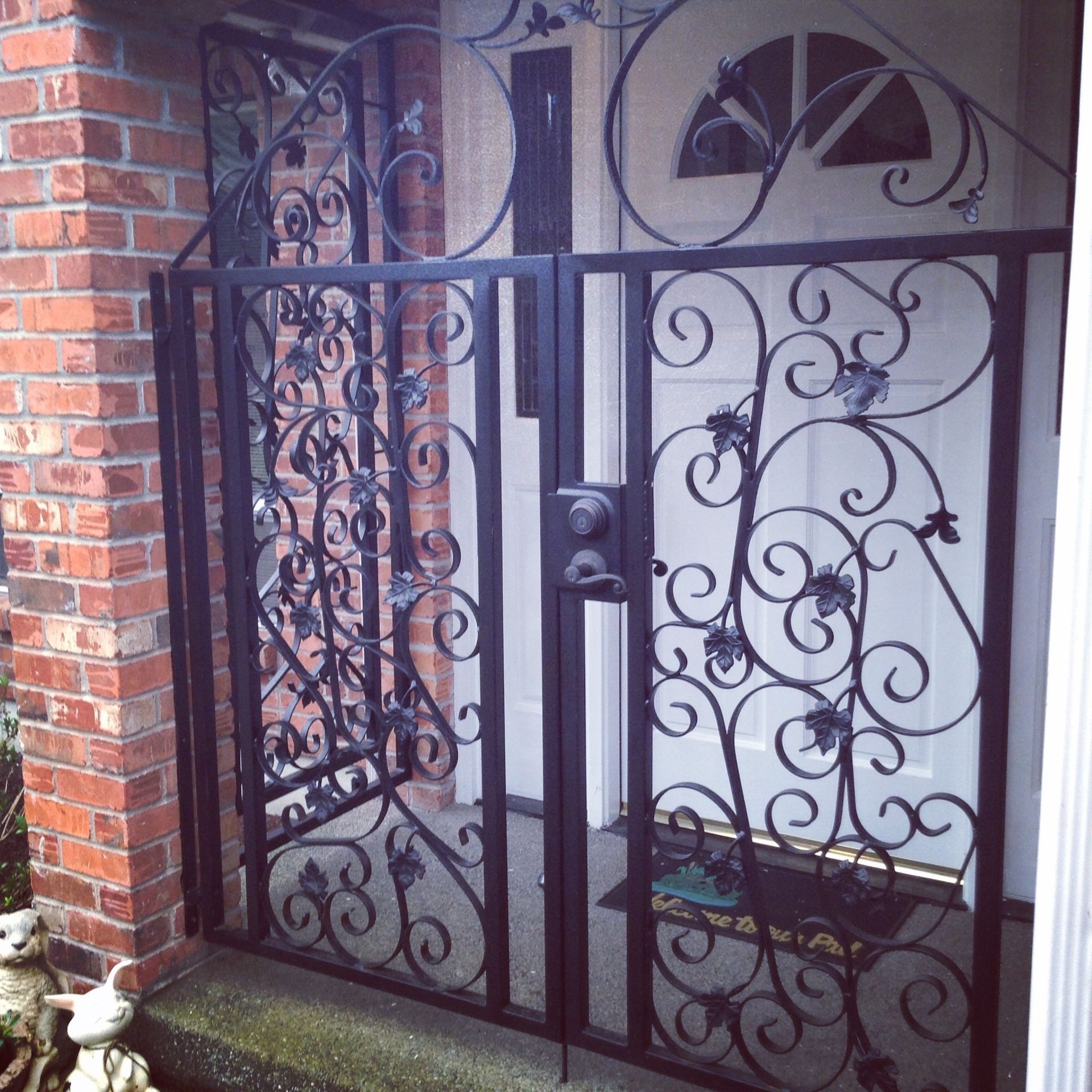 A wrought iron gate