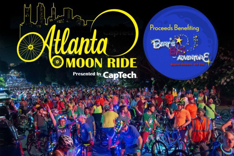 A poster for the atlanta moon ride sponsored by captech