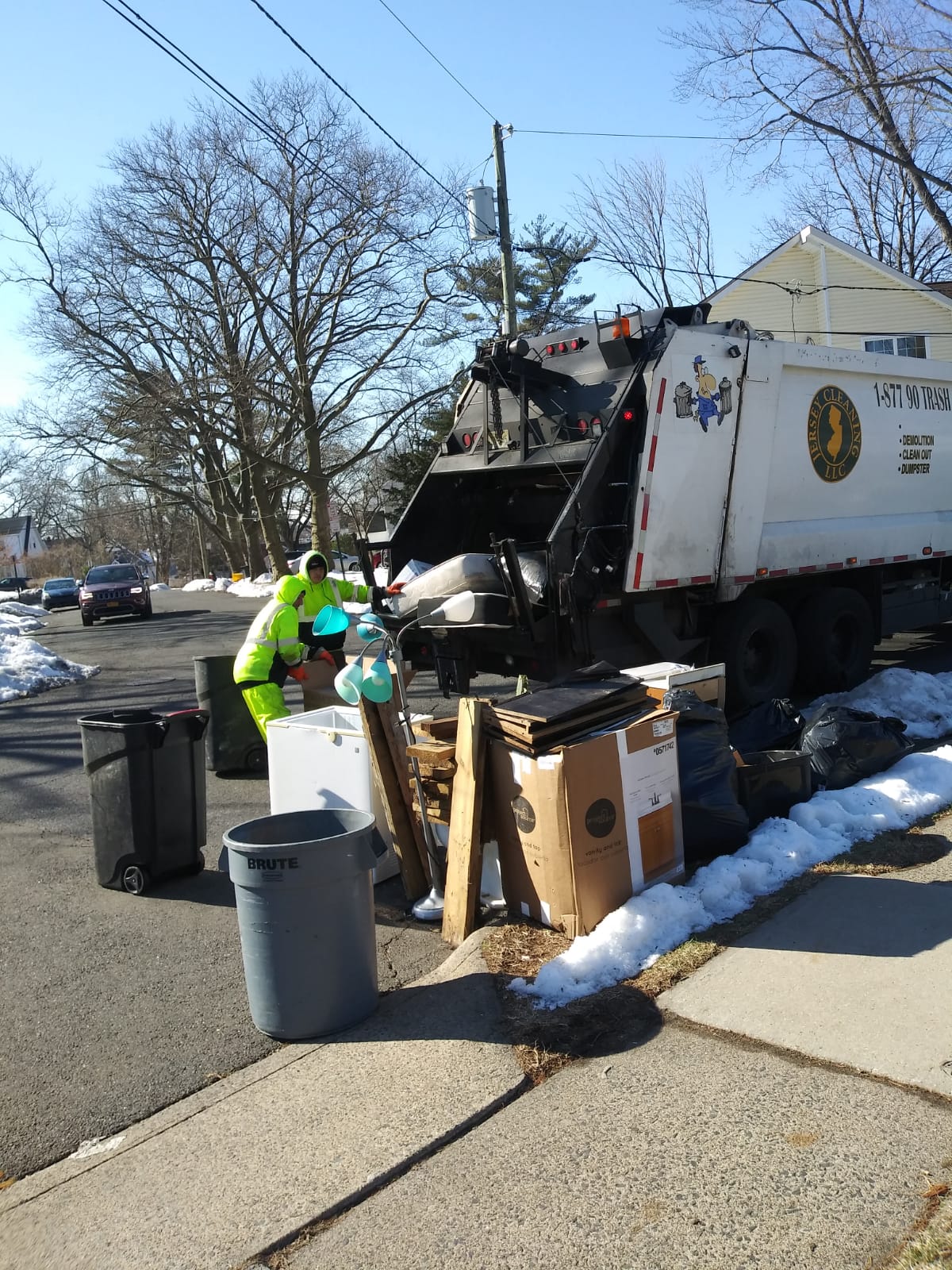 Two garbage cans from Jersey Cleaning