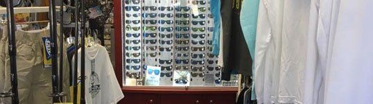 Clothing and sunglasses