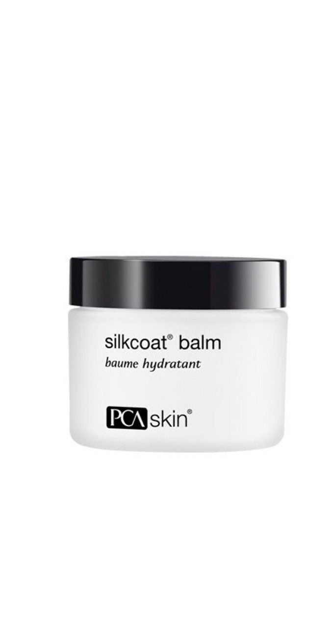 A white jar of silkcoat balm by pca skin
