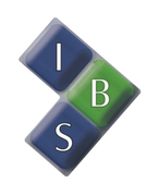 Logo with blue and green squares arranged in a "L" shape, displaying the letters "IBS" in white.