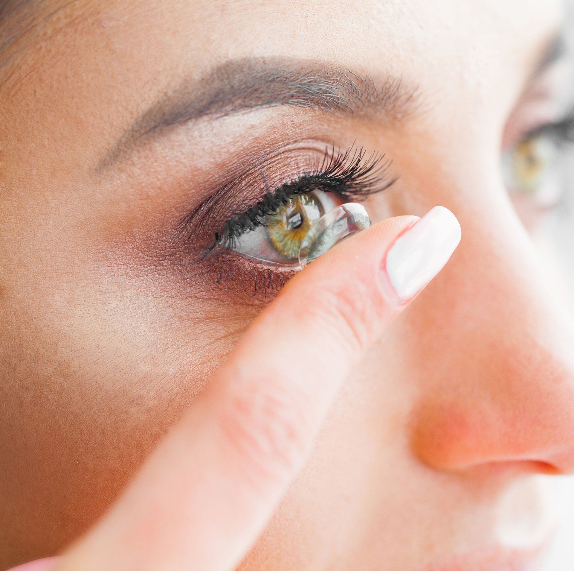 Wearing contact lenses