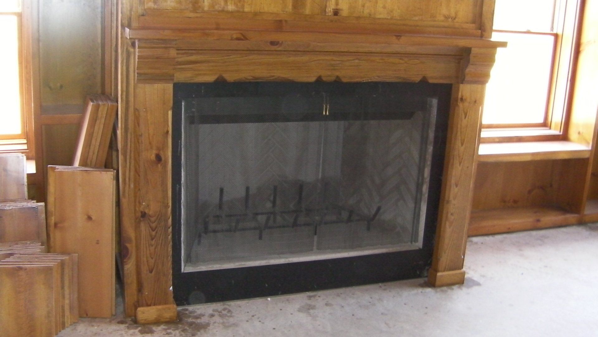 fireplace mantle
