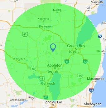 Consciously Fresh Tree Service radius map