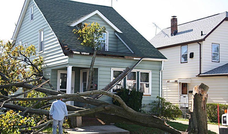 Damage property due to storm