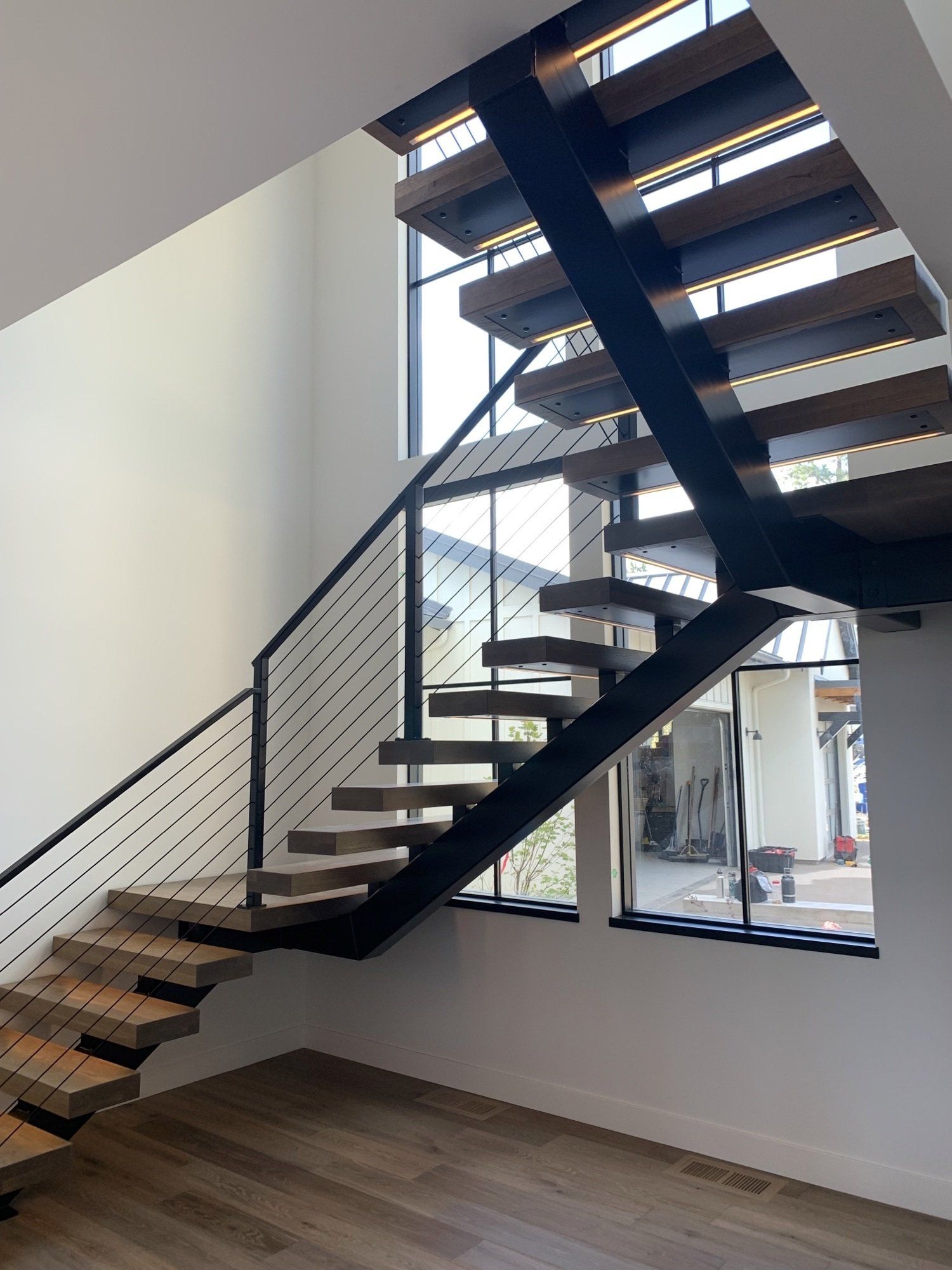 Metal stair railing