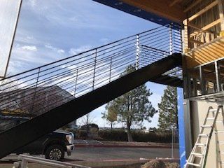 Metal stair and railing