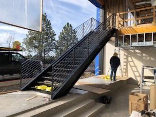 Black stair and railing
