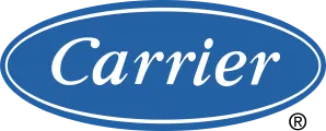 Carrier logo: white wordmark in an oval blue shape, with a registered trademark symbol.