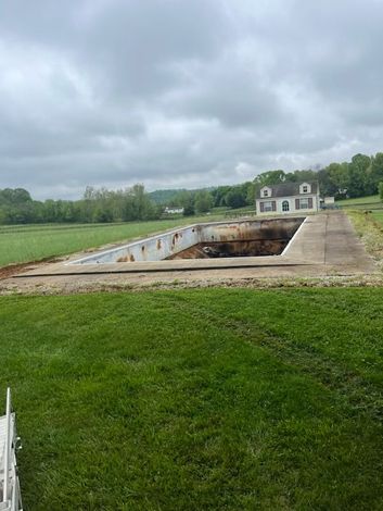 Old pool being removed