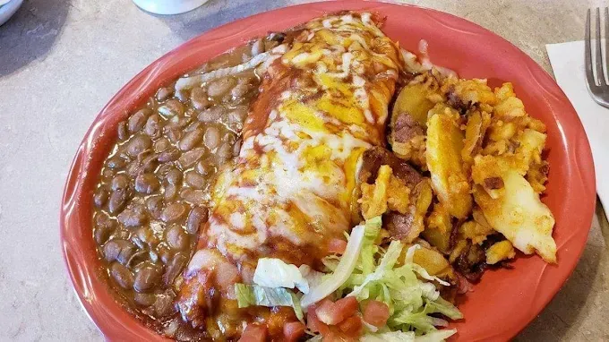 A close up of a plate of food on a table.