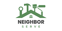 Green tools and house icon above text 