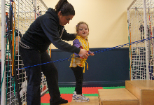 girl doing physical therapy