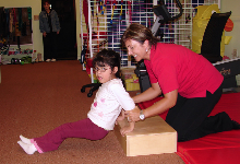 child doing physical therapy