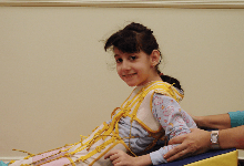 girl doing physical therapy