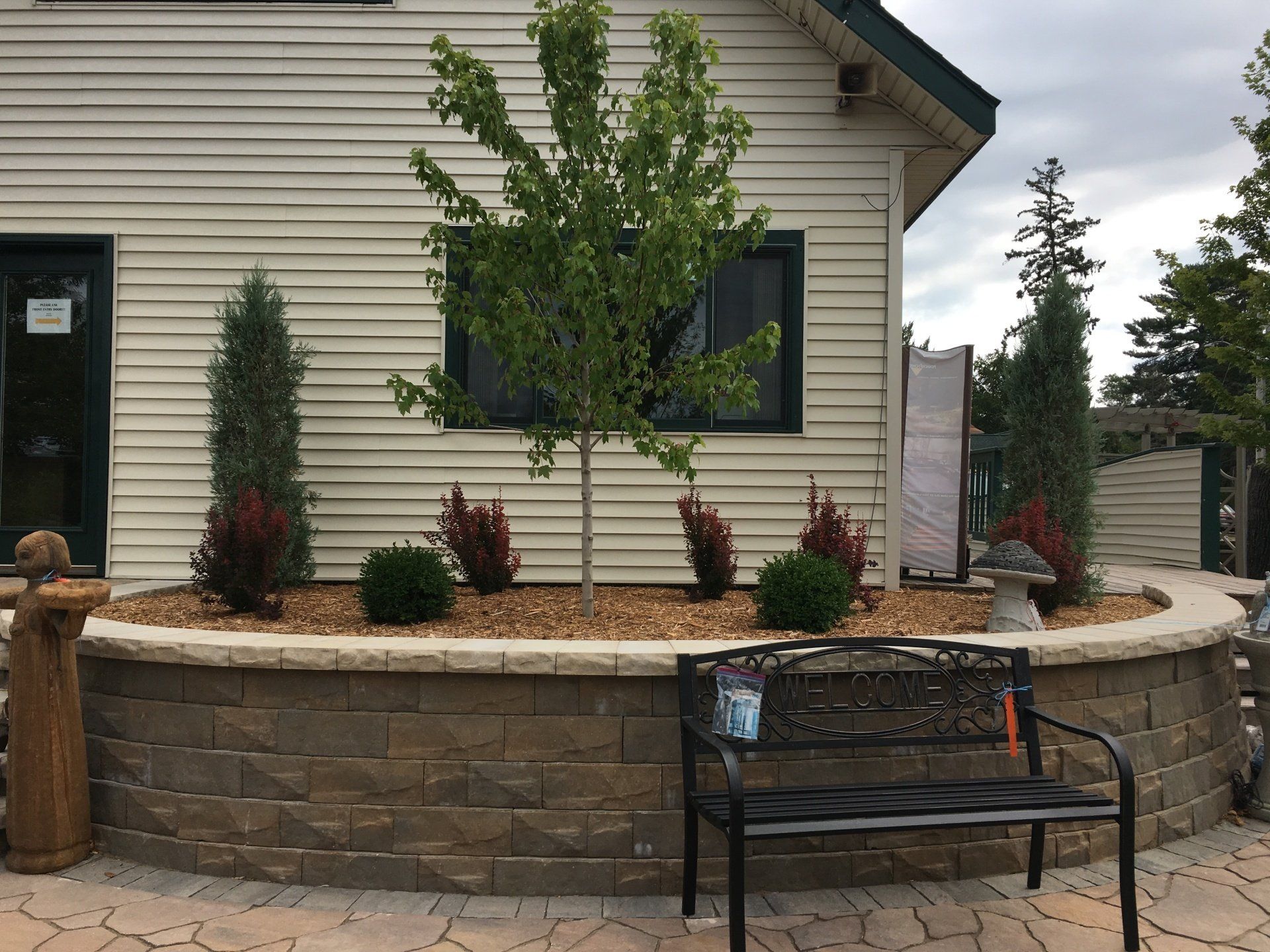 Residential house and small trees