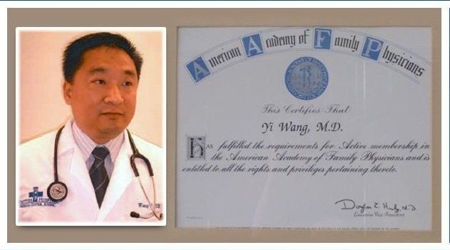 Doctor's picture and his certification