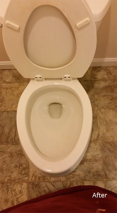 Bathroom toilet after