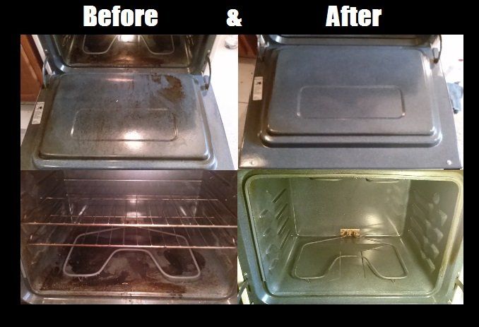 Kitchen oven before and after