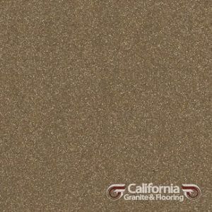 Brown granite surface with a speckled appearance and the California Granite & Flooring logo in the bottom right.