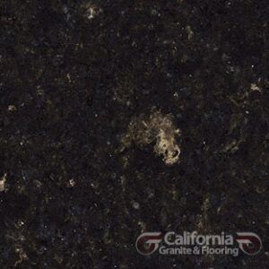 Dark granite countertop with small flecks of light color.