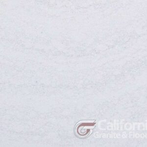 White marble with subtle veining, sample from California Granite & Floors.