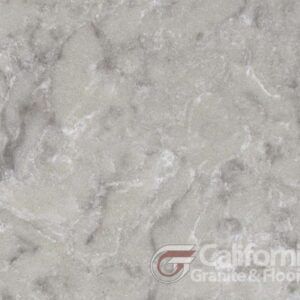 Gray countertop with white veining.