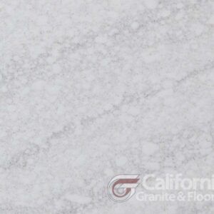 White marble slab with subtle gray veining, from California Granite & Floor.