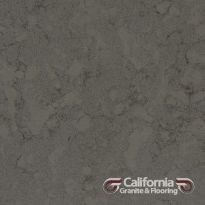 Gray quartz countertop with subtle veining pattern.
