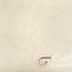 Light beige stone with subtle veining and a logo in the bottom right corner.