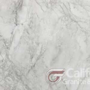 White marble with gray veining.