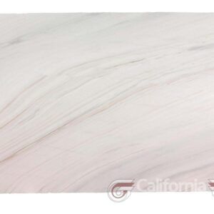 White marble slab with subtle, flowing gray veins.