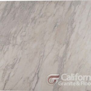 White and gray marble pattern, suitable for flooring or countertops.