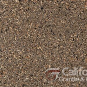 Brown granite countertop with small flecks of black and beige.
