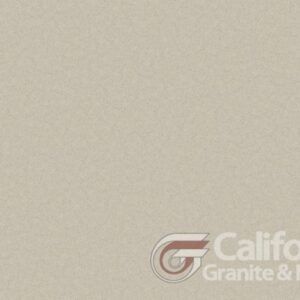 Beige granite countertop with the Califo Granite & Tile logo in the lower right corner.