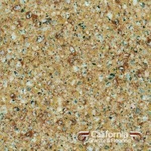 Tan and brown speckled granite countertop.