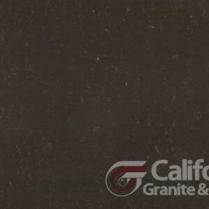 Dark brown granite countertop.