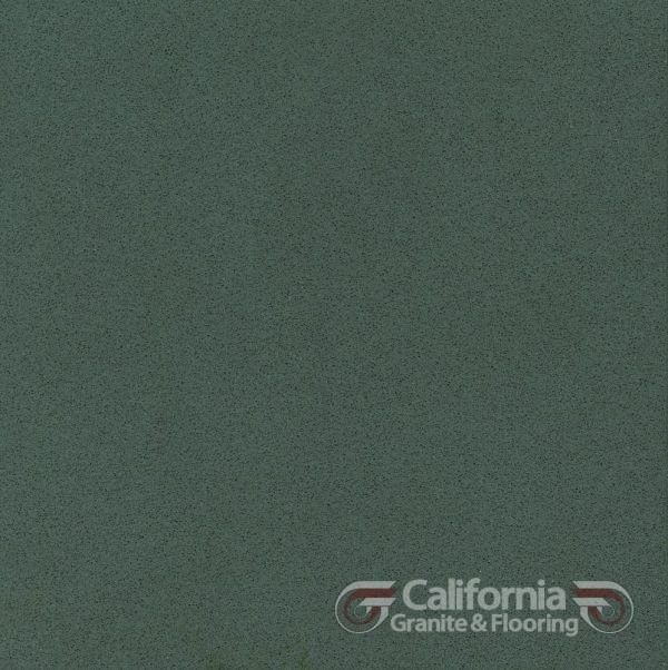 Dark green granite tile. California Granite & Flooring logo in corner.