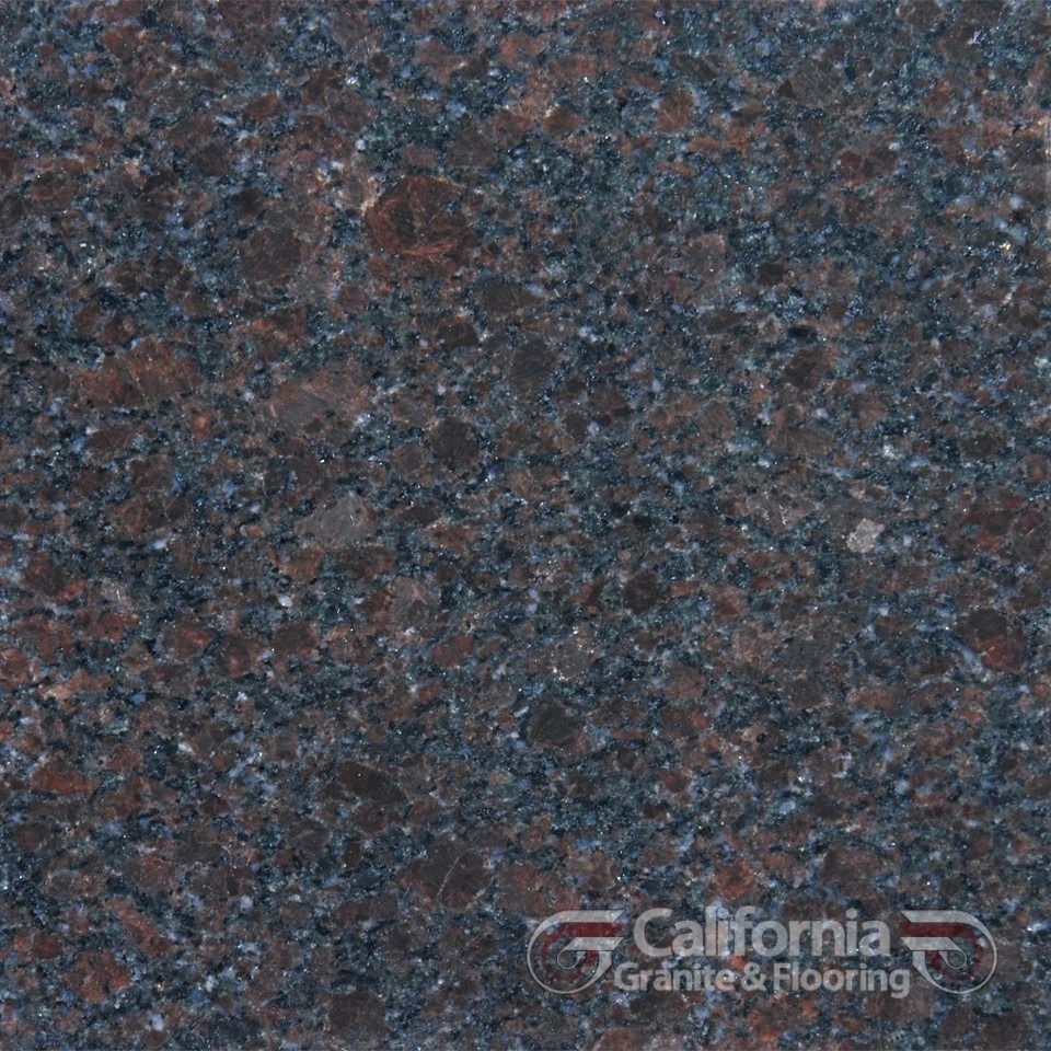 Brown and dark gray granite with mottled appearance.