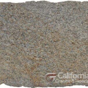 Close-up of a rough-edged, gray and tan granite tile, likely for construction or flooring.