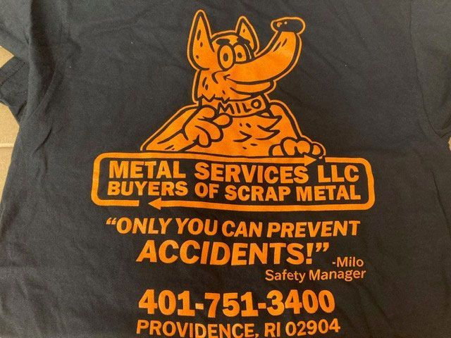 metal services llc shirt orange print
