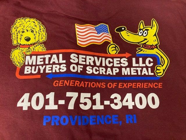 metal services llc maroon shirt with us flag