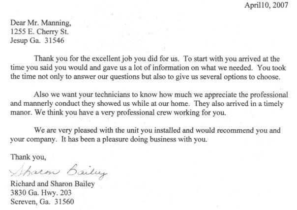 Service Now Testimonials | Jesup, GA Heating System Services