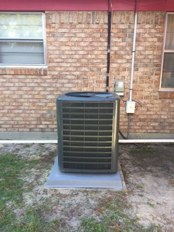 Residential house HVAC unit