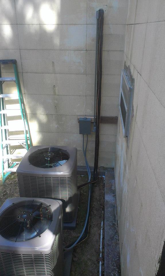 Residential house HVAC units