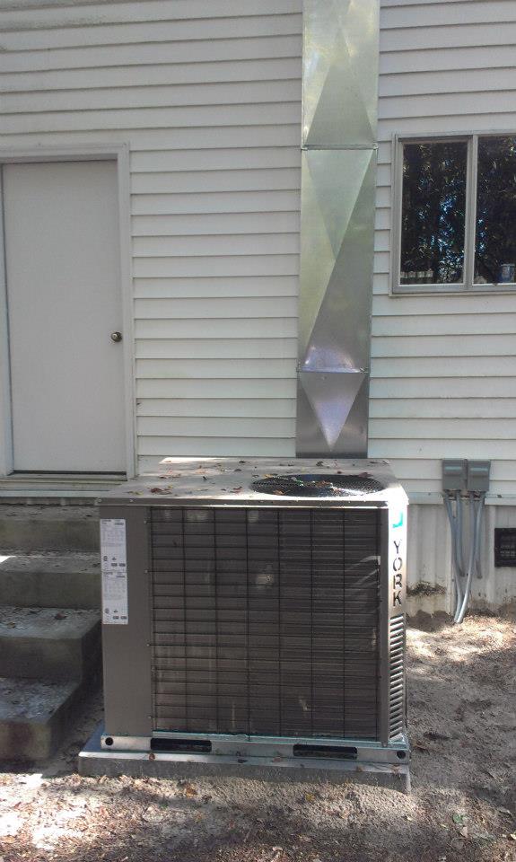 Residential house HVAC unit