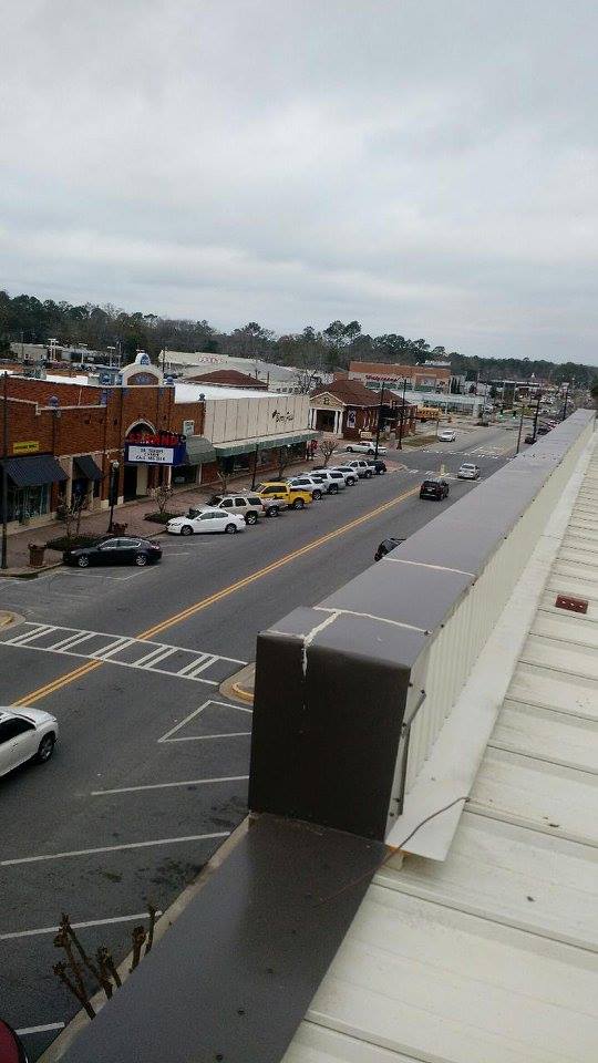 Rooftop view of building