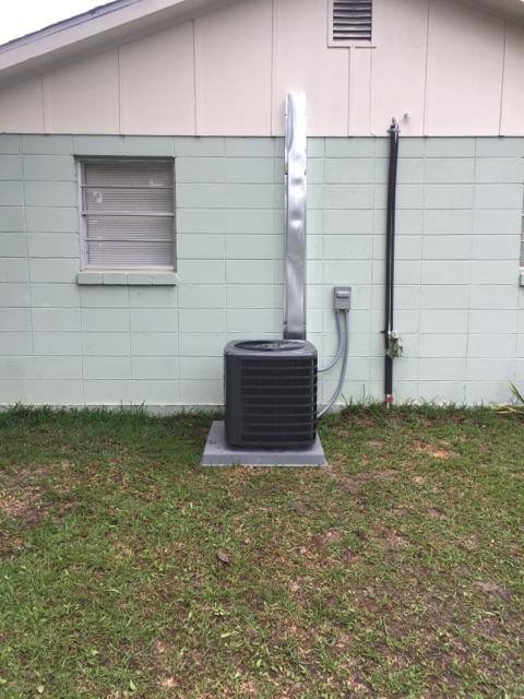 Residential house HVAC unit